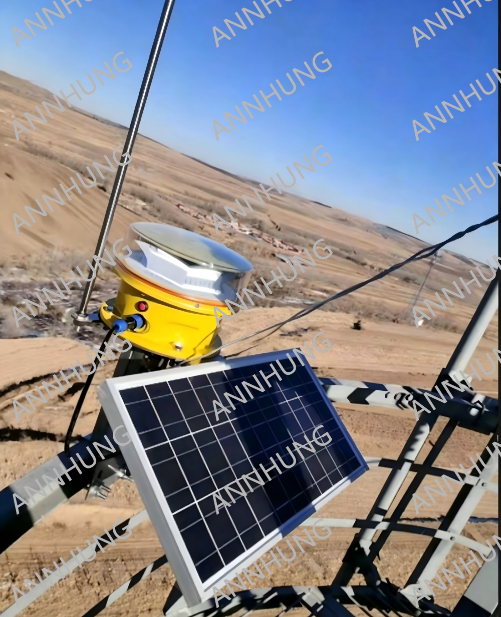 Laatste bedrijfscasus over Projectcase Weergave van luchtvaartobstakellicht op zonne-energie met gemiddelde intensiteit