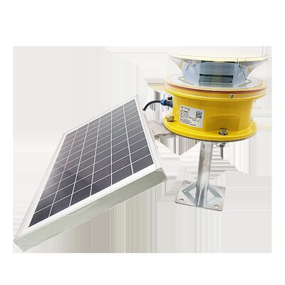 Zonne-luchtvaartobstakellicht LED Rood Middelmatige Intensiteit met IP66 Aluminiumlegering en ≥2000cd Helderheid