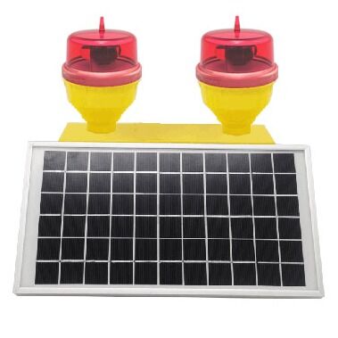Zonne-energie IP66 waterdicht dubbele luchtvaartobstructielamp met 100.000 uur levensduur en werking van zonsondergang tot dageraad