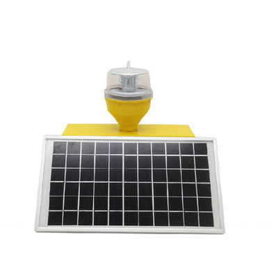 Solar Aviation Obstruction Light met ≥32.5cd Intensiteit >100.000 uur LED-levensduur en verticale divergentie ≥10 graden